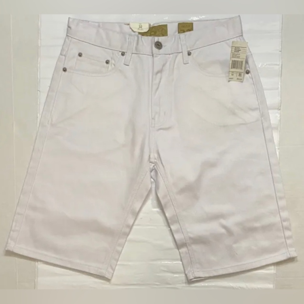 Evolution Relaxed Fit Shorts Men's 32 Denim White